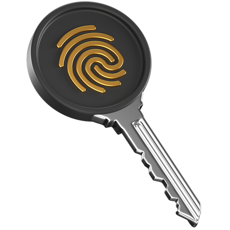 Fingerprint Key  3D Icon