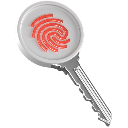 Fingerprint Key  3D Icon