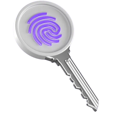 Fingerprint Key  3D Icon
