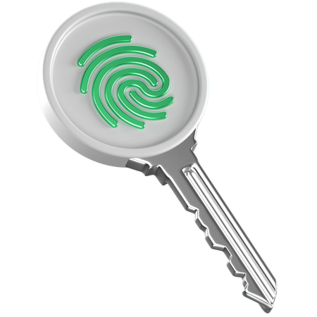 Fingerprint Key  3D Icon