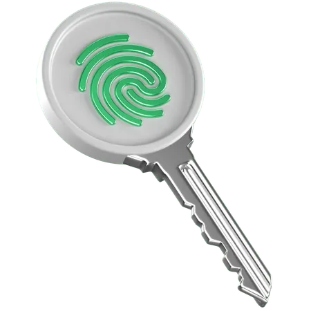 Fingerprint Key  3D Icon