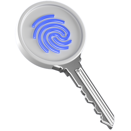 Fingerprint Key  3D Icon