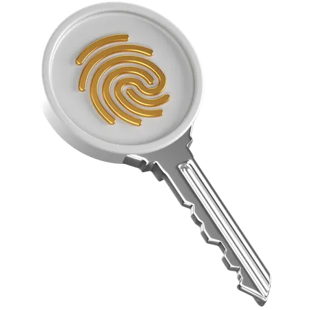 Fingerprint Key  3D Icon