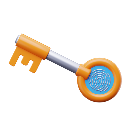 Fingerprint Key  3D Icon