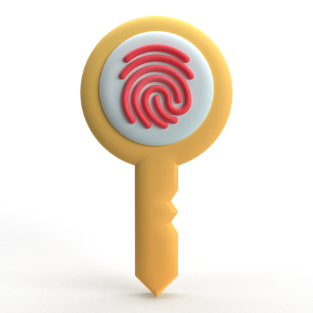 Fingerprint Key  3D Icon