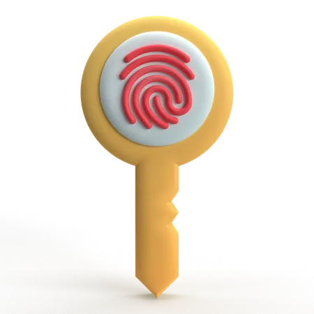 Fingerprint Key  3D Icon