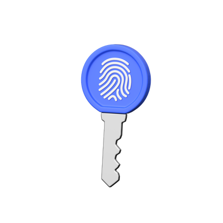 Fingerprint Key  3D Icon