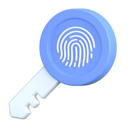 Fingerprint key  3D Icon
