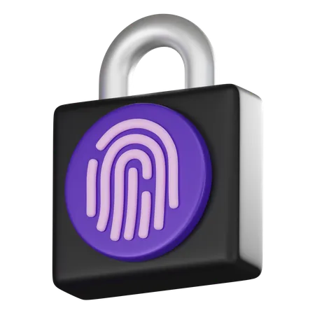 Fingerprint Lock Explore Advanced Technology Biometric Access And The Essence Of Modern Digital Protection 3 D Render Illustration 3D Icon