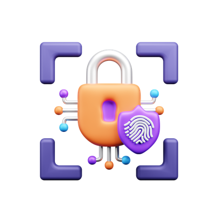 Fingerprint lock  3D Icon