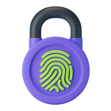 Fingerprint Lock  3D Icon