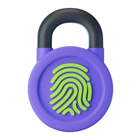 Fingerprint Lock  3D Icon