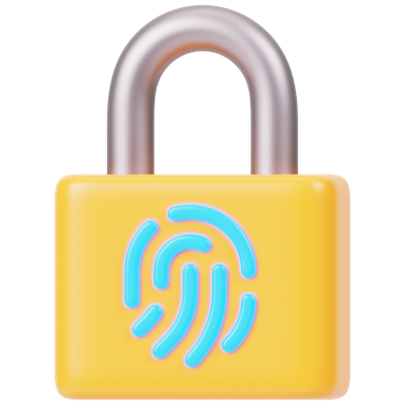 Fingerprint Lock  3D Icon