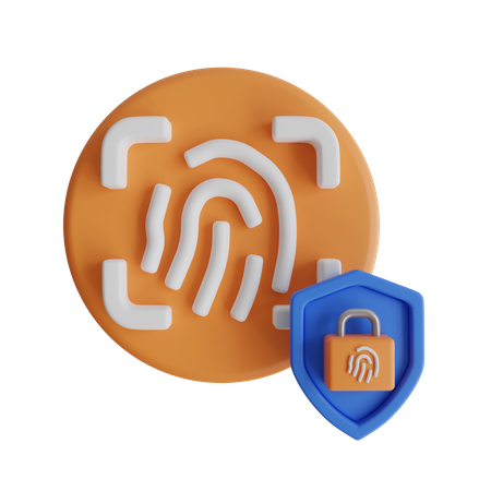 Fingerprint Lock  3D Icon