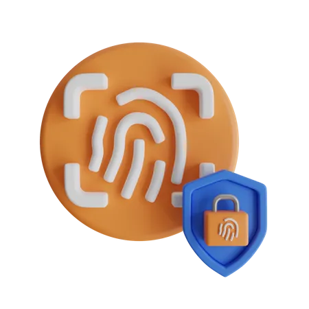 Fingerprint Lock  3D Icon