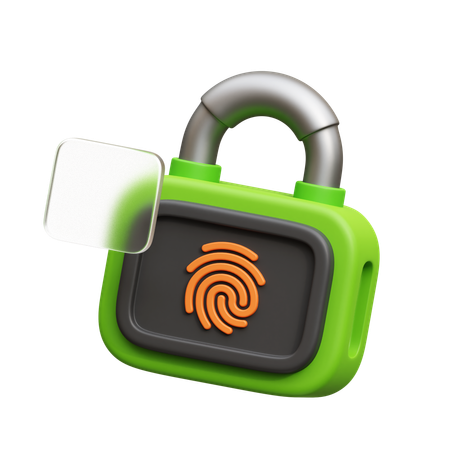 Fingerprint Lock  3D Icon