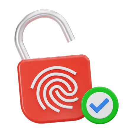 Fingerprint Lock  3D Icon