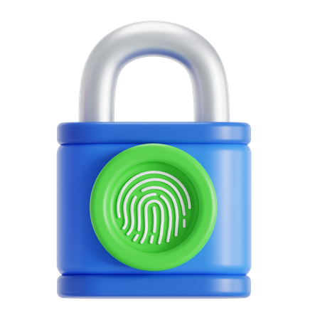 Fingerprint lock  3D Icon