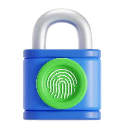 Fingerprint lock  3D Icon