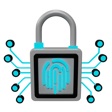 Fingerprint Lock  3D Icon