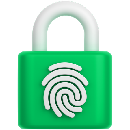 Fingerprint Lock  3D Icon