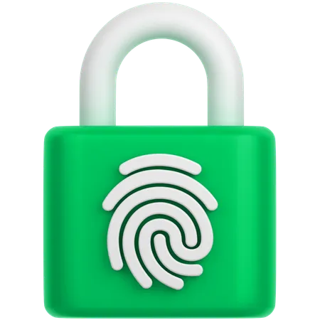 Fingerprint Lock  3D Icon