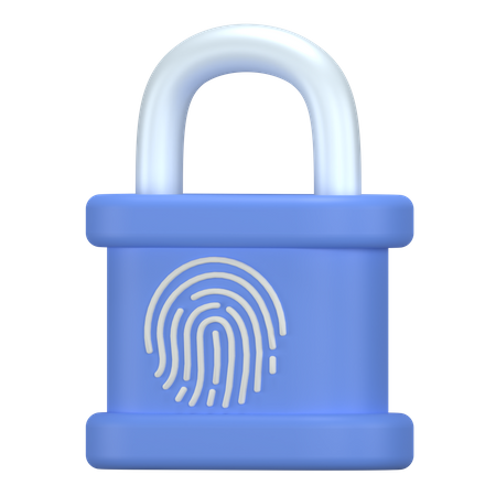 Fingerprint lock  3D Icon