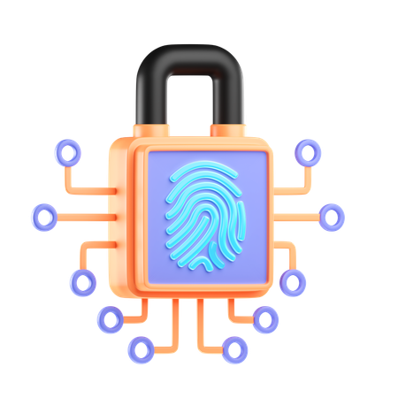 Fingerprint Lock  3D Icon