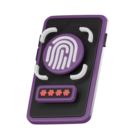 Fingerprint Lock  3D Icon