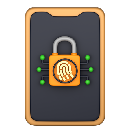 Fingerprint Lock  3D Icon