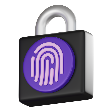 Fingerprint Lock  3D Icon