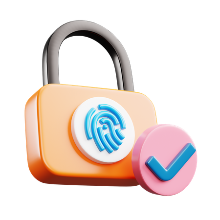 Fingerprint Lock  3D Icon