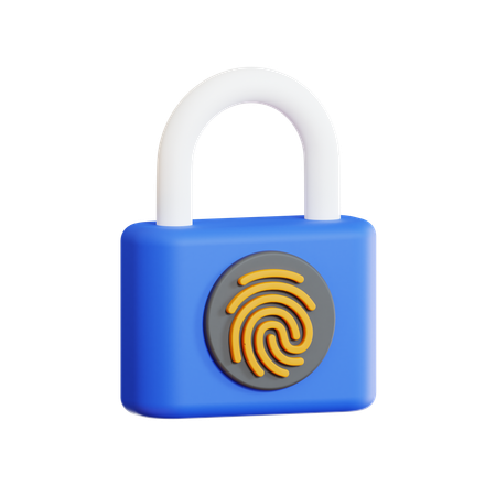 Fingerprint Lock  3D Icon