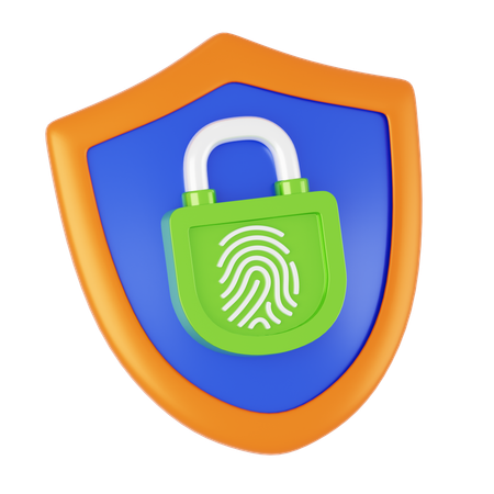 Fingerprint Lock  3D Icon