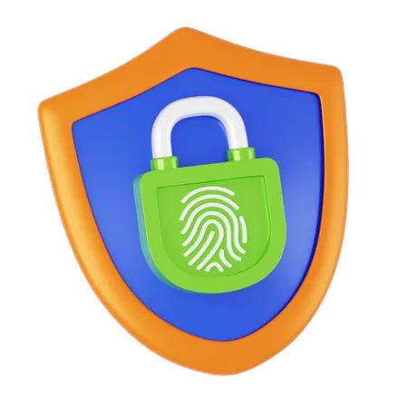 Fingerprint Lock  3D Icon