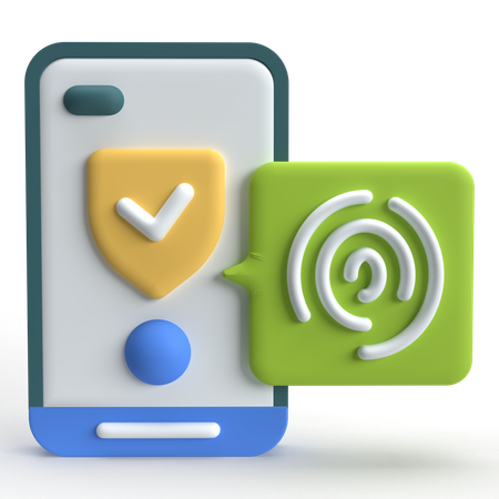 Fingerprint Lock  3D Icon