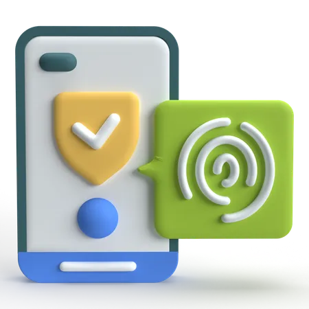 Fingerprint Lock  3D Icon