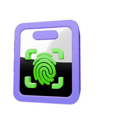 Fingerprint Lock  3D Icon