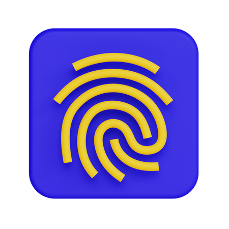 Fingerprint Lock  3D Icon