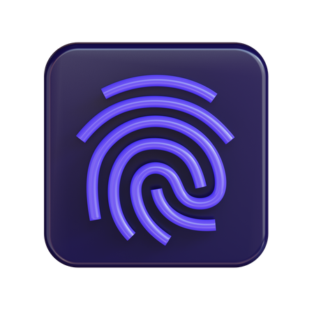Fingerprint Lock  3D Icon