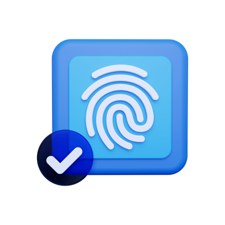 Fingerprint Lock  3D Icon