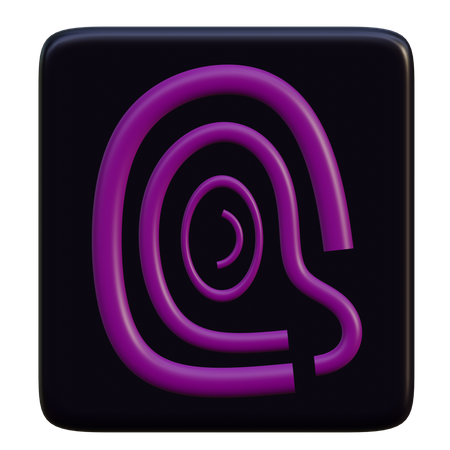 Fingerprint Lock  3D Icon