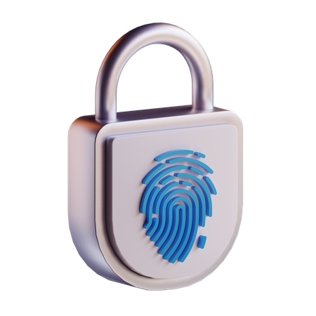 Fingerprint Lock  3D Icon