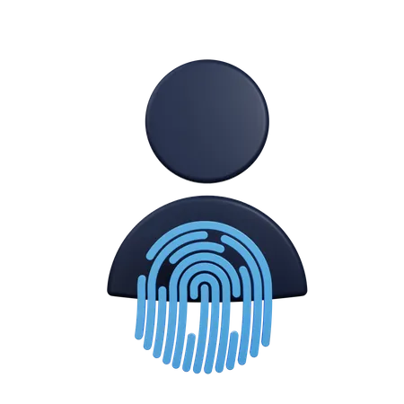 Fingerprint Lock  3D Illustration