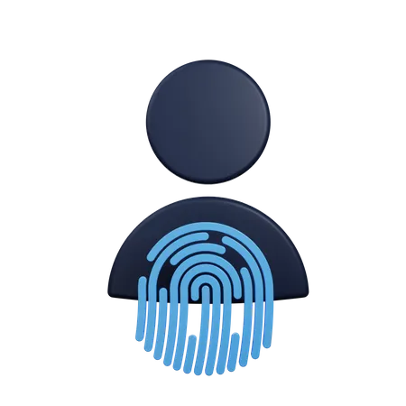 Fingerprint Lock 3D Illustration