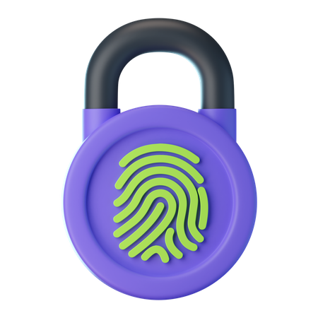 Fingerprint Lock 3D Icon