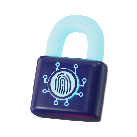 Fingerprint Lock  3D Icon