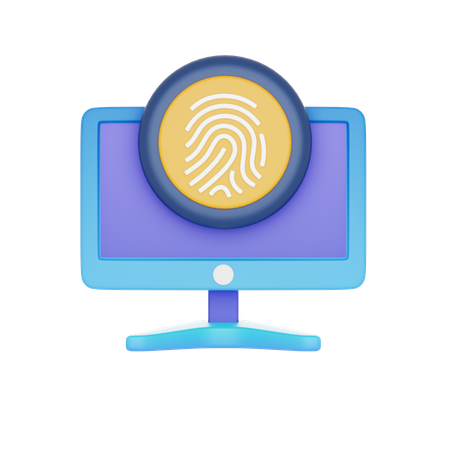 Fingerprint Lock  3D Icon