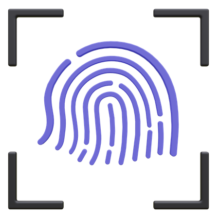 Fingerprint Lock security  3D Icon
