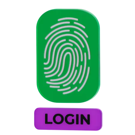 Fingerprint Login 3D Icon